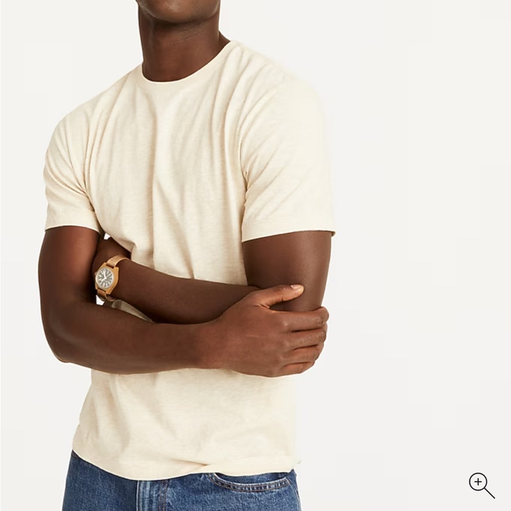J. Crew Broken-in short-sleeve T-shirt in Ecru